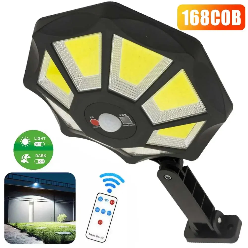 BowLift | Lumiaro OctaBeam | 360° Solar lamp | 168 LEDs & motion sensor | With remote control