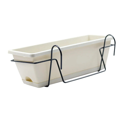 BowLift | Plantivo Railing Planter Box | With Hooks & Drain Tray | 8L Capacity | Weatherproof