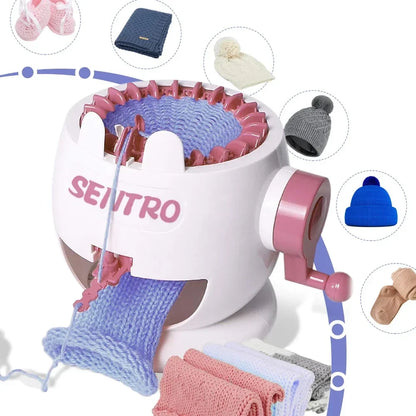 BowLift | Strickolino Knitting Machine | 22 Needles | Automatic Circular Knitting Set for Beginners & Adults | Fast Knitter with Accessories