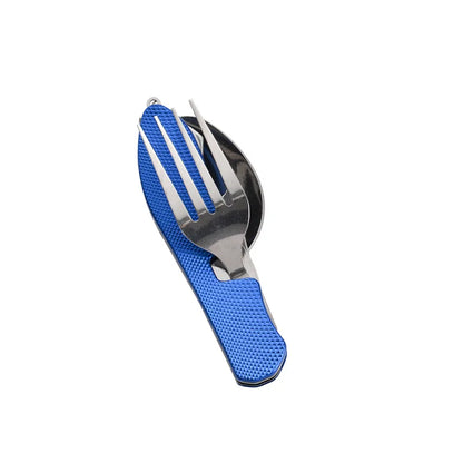 BowLift | TrailTool 3-in-1 Cutlery | Foldable & Durable | Stainless Steel with Handle | For Camping & Outdoor