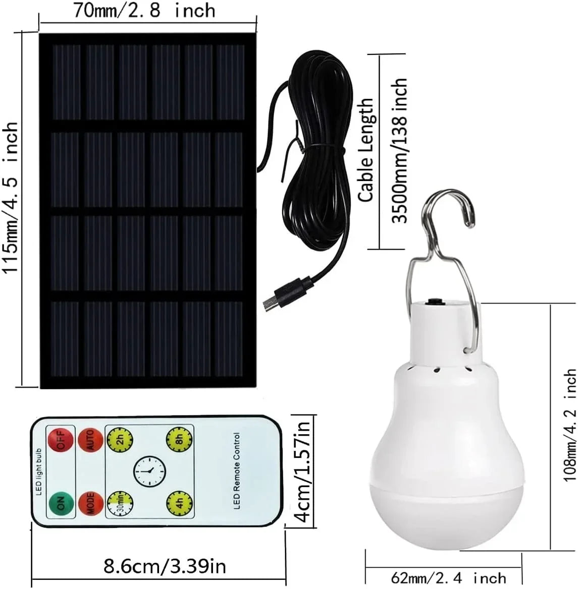 Brehn | Solar LED Lamp LumiCamp Pro | Rechargeable via USB & Solar | Waterproof IP55 | Portable emergency light solution with dimming function