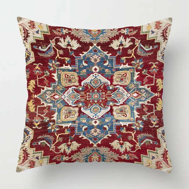 Moroccan Pillowcase with Oriental Pattern – Decor for Living Room and Office, High-Quality Boho Style Pillowcase for Sofa and Seating Area