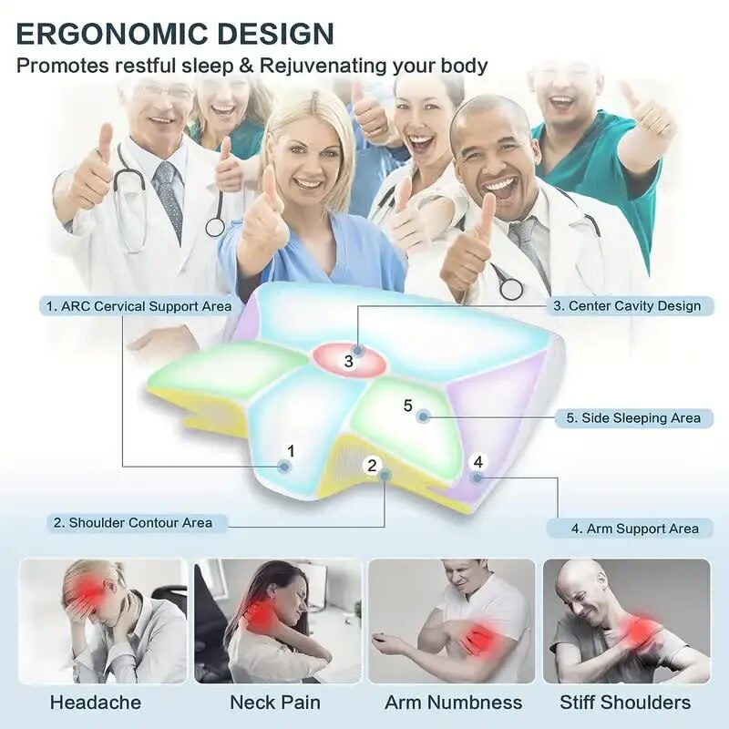 Skanto | Cervical Memory Foam Neck Pillow