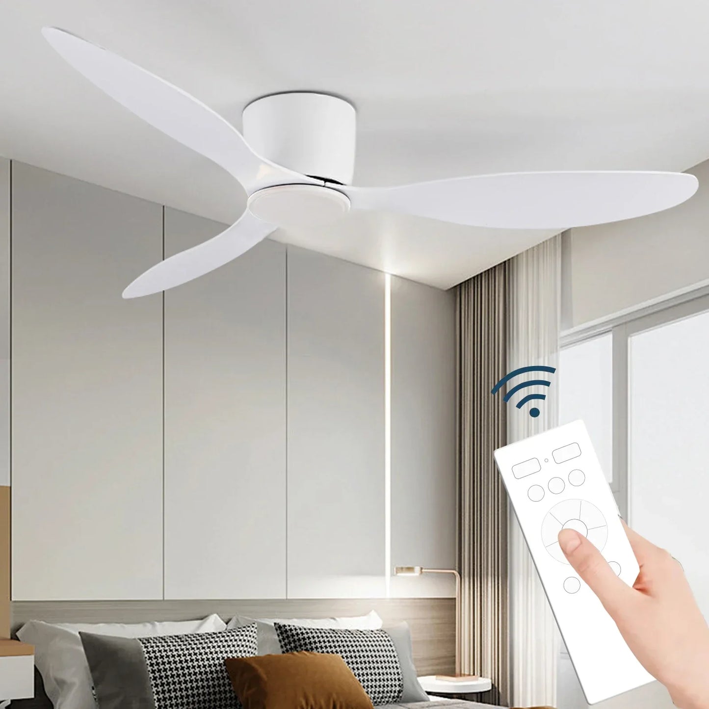 Skanto | Scandinavian Design LED Ceiling Fan with Light