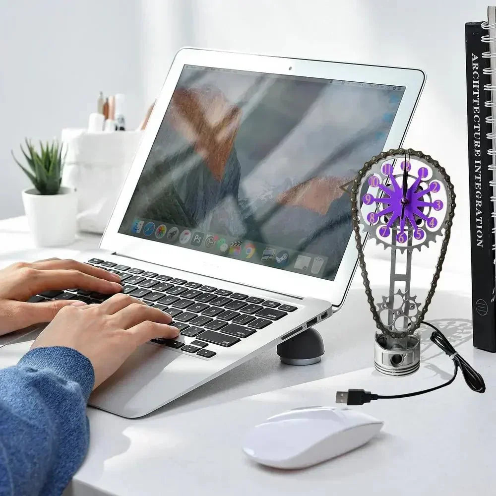 Kalsten | Watch chain with movement - Silent rotating table clock