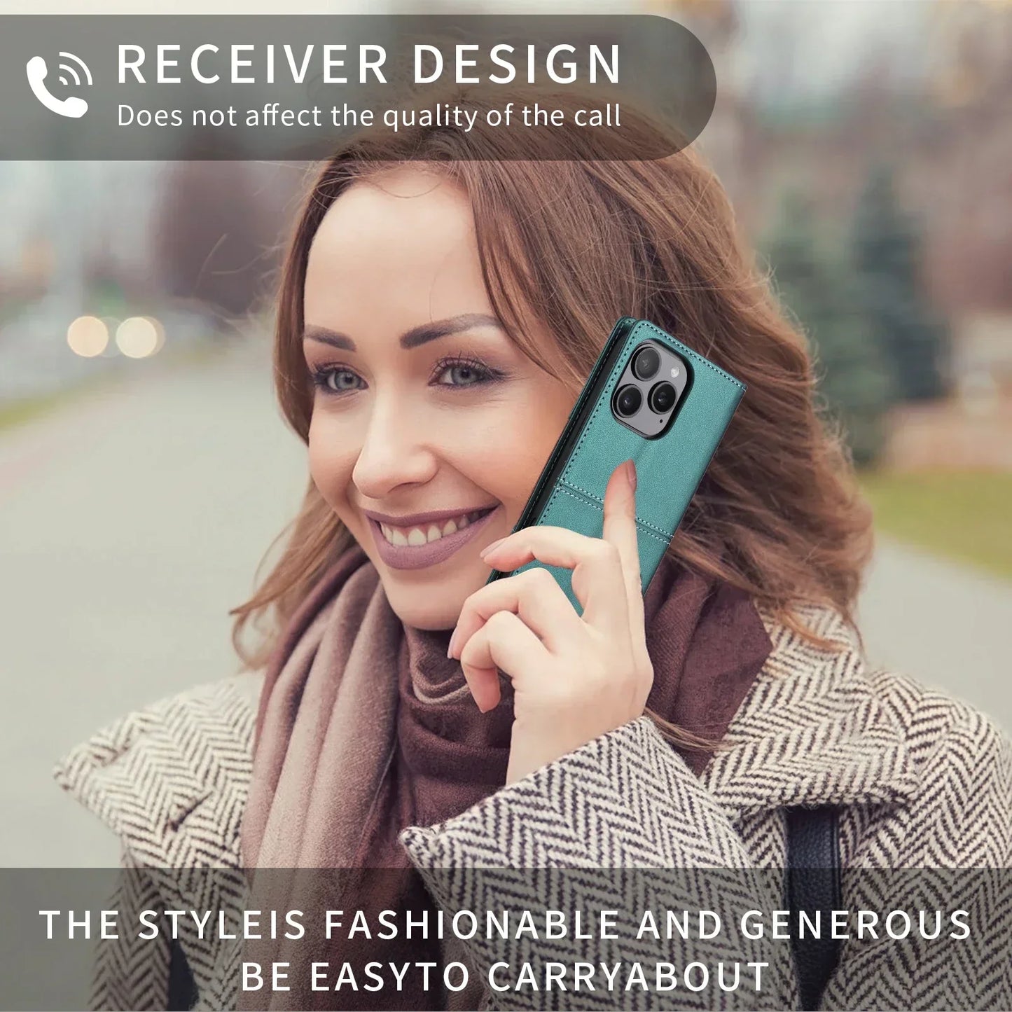 Sandsberg | RFID Leather iPhone 16/15 Magnetic Flip Wallet Case