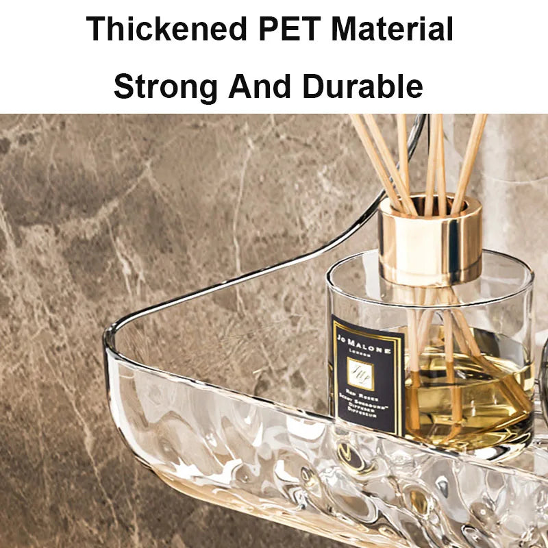 BowLift | Clario WallClear Wall Shelf Transparent | Acrylic Shelf Without Drilling | For Bathroom & Kitchen | Strong Adhesion & Removable