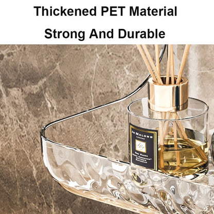 BowLift | Clario WallClear Wall Shelf Transparent | Acrylic Shelf Without Drilling | For Bathroom & Kitchen | Strong Adhesion & Removable