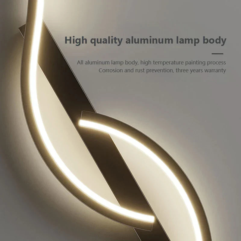 BowLift | LumiStripes | Modern LED Wall Lamp | Minimalist Wall Lamp in Stripe Design | Indoor Lighting for Bedroom & Living Room