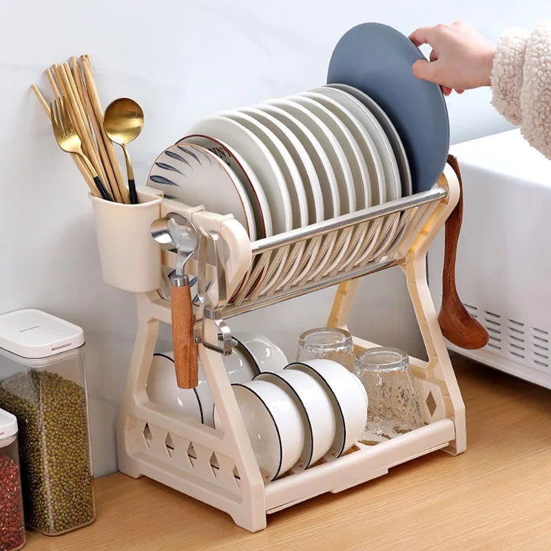 Foldable Dish Organizer – Practical Dish Drying Rack, Space-saving and Easy to Clean, Perfect for Modern Kitchens and Small Spaces | Karnz