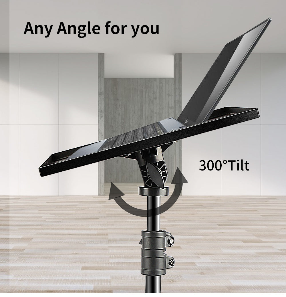 Adjustable Folding Laptop Table Stand with detachable tyres and 2 Trays for Comfort everywhere Bowlift