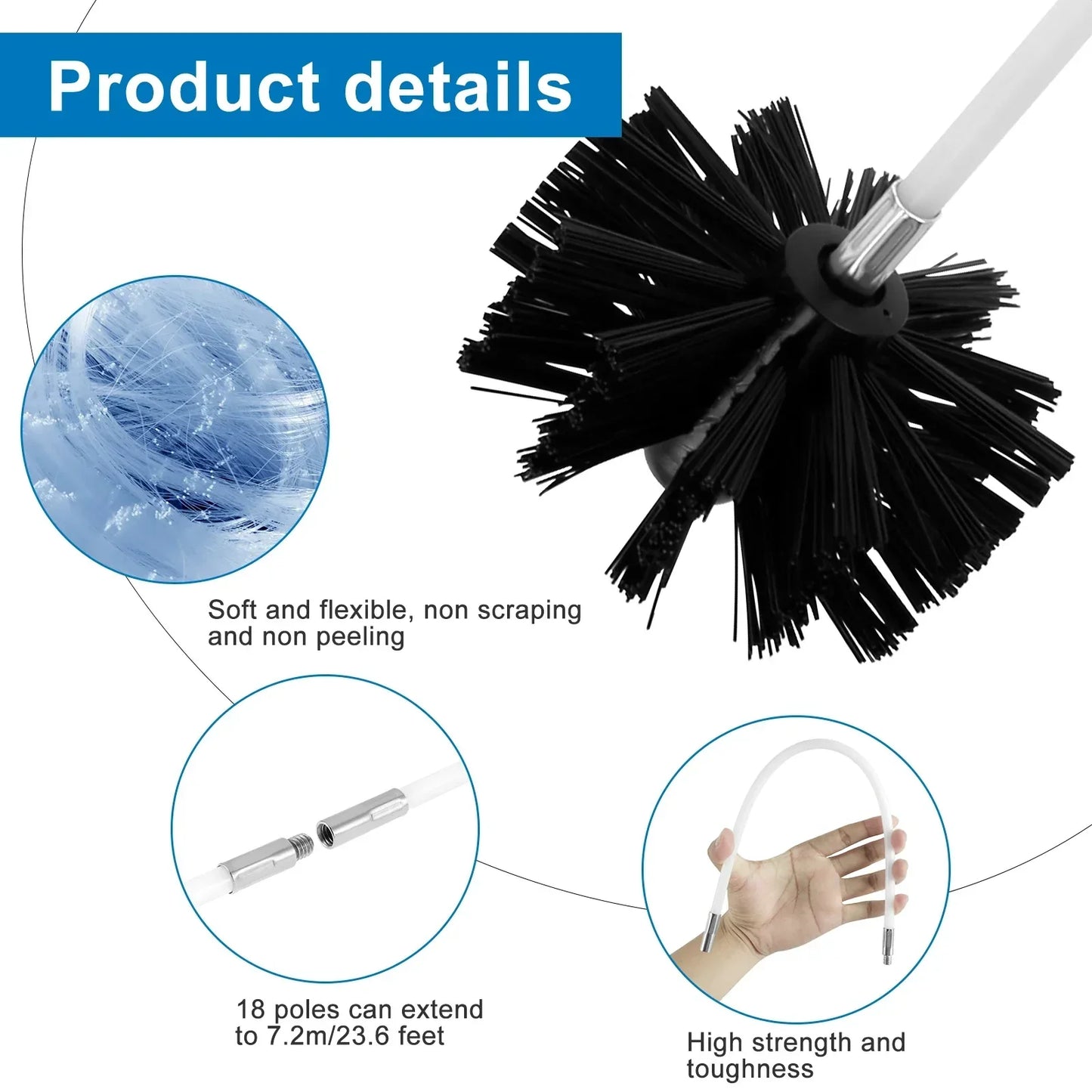 Skanto | Chimney Cleaning Brush Set