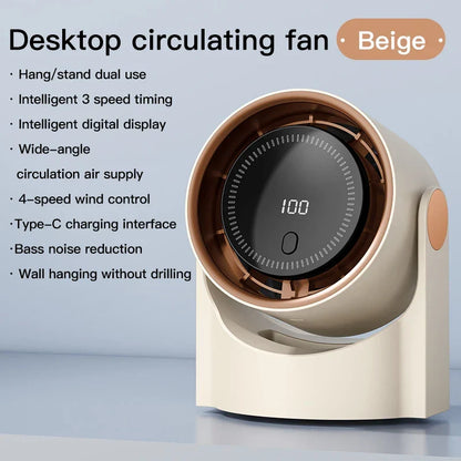 BowLift | Airiqo Bladeless USB Fan | 100 Levels | Whisper Quiet & Energy Efficient | Portable & Wall Mountable