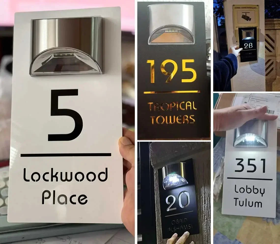 Skanto | Tall - Custom House Number Outdoor LED Solar