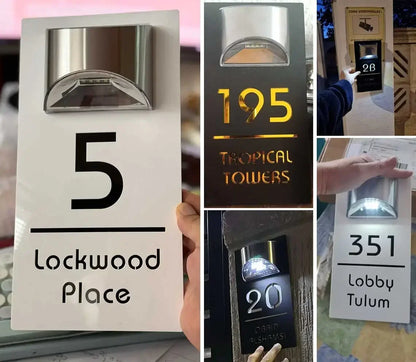 Skanto | Tall - Custom House Number Outdoor LED Solar