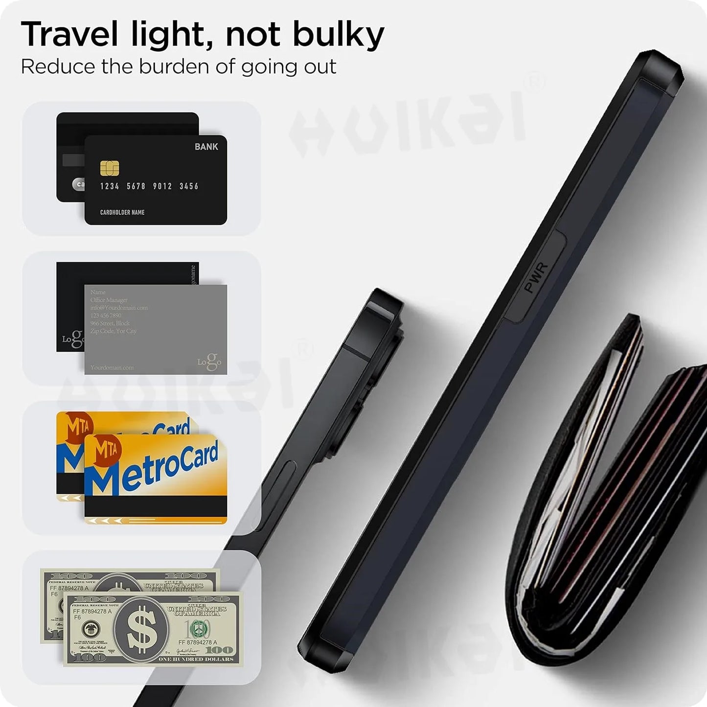 Kalsten | LuxShield iPhone Case with Card Holder | Slim Design | Card Storage | Protection & Style