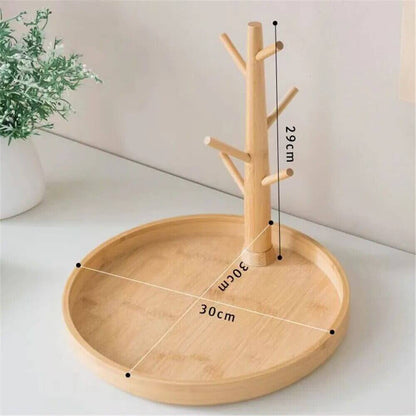 Sturdy Wooden Cup Holder: Cup Tree in Various Shapes + Colors