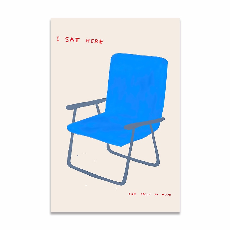 Skanto | Lemon / Blue Chair Canvas Print