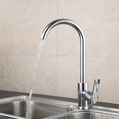 Chrome Kitchen Faucet with Single Lever Mixer – High-Quality Sink Faucet, Easy to Clean, Durable, and Simple Installation for Modern Kitchens | Skanto