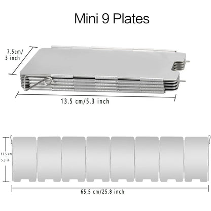 Brehn | WindShieldX Camping Windscreen | Foldable & Ultralight | Stainless Steel | For gas stoves & outdoor stoves
