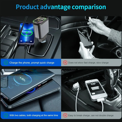 BowLift | Car Retractable 4 in 1 Fast Charger With Roof Lighting