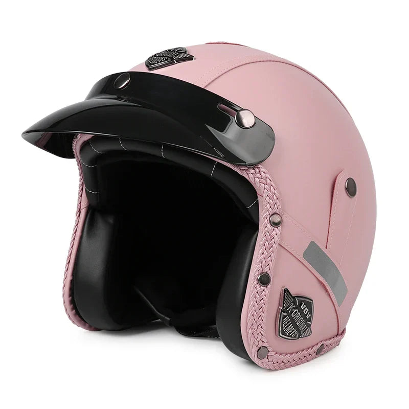 BowLift | Retro Motorcycle Helmet – Kael – (Open Face 3/4)