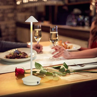 Brehn | Rechargeable Table Lamp Creative Dining Room Touch LED Hotel Bar Coffee Pina Pro Table Lamp Table Lamp Decorative Desk Lamp