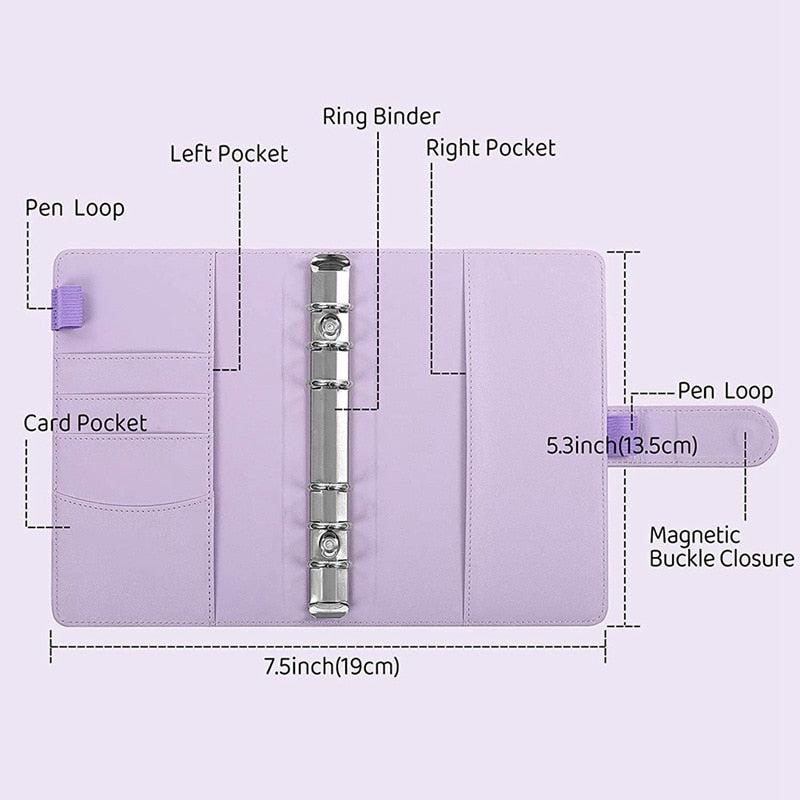 BowLift | Financial Planner Leather Multi Pocket Bill Organizer Notebook