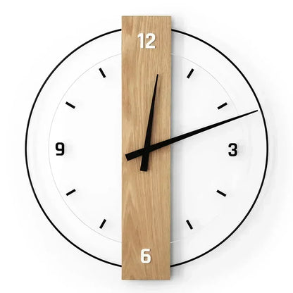 BowLift | SilentOak – Minimalist Wooden Wall Clock with Silent Movement
