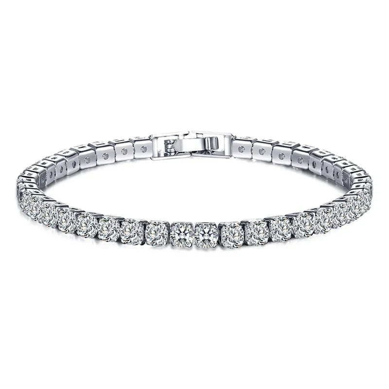 Brehn | Tennis Bracelet – Shine with Attitude: Sterling Silver Elegance and Hip-Hop Flair!