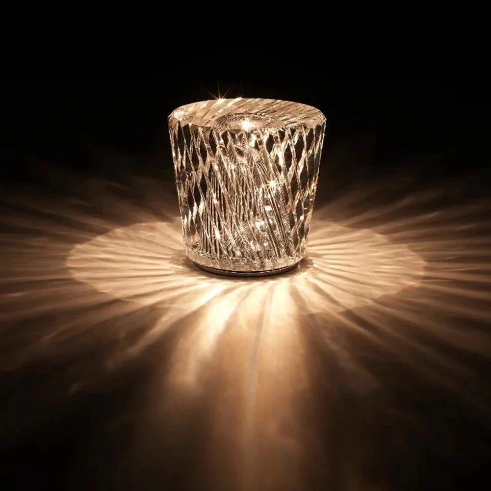 Exclusive lamp made of metal and and crystal