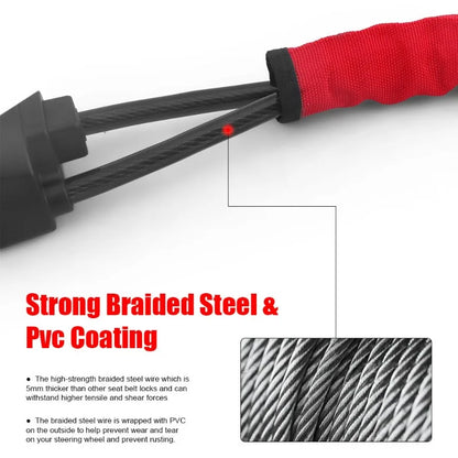 BowLift | Car Steering Wheel Lock With Seat Belt Socket
