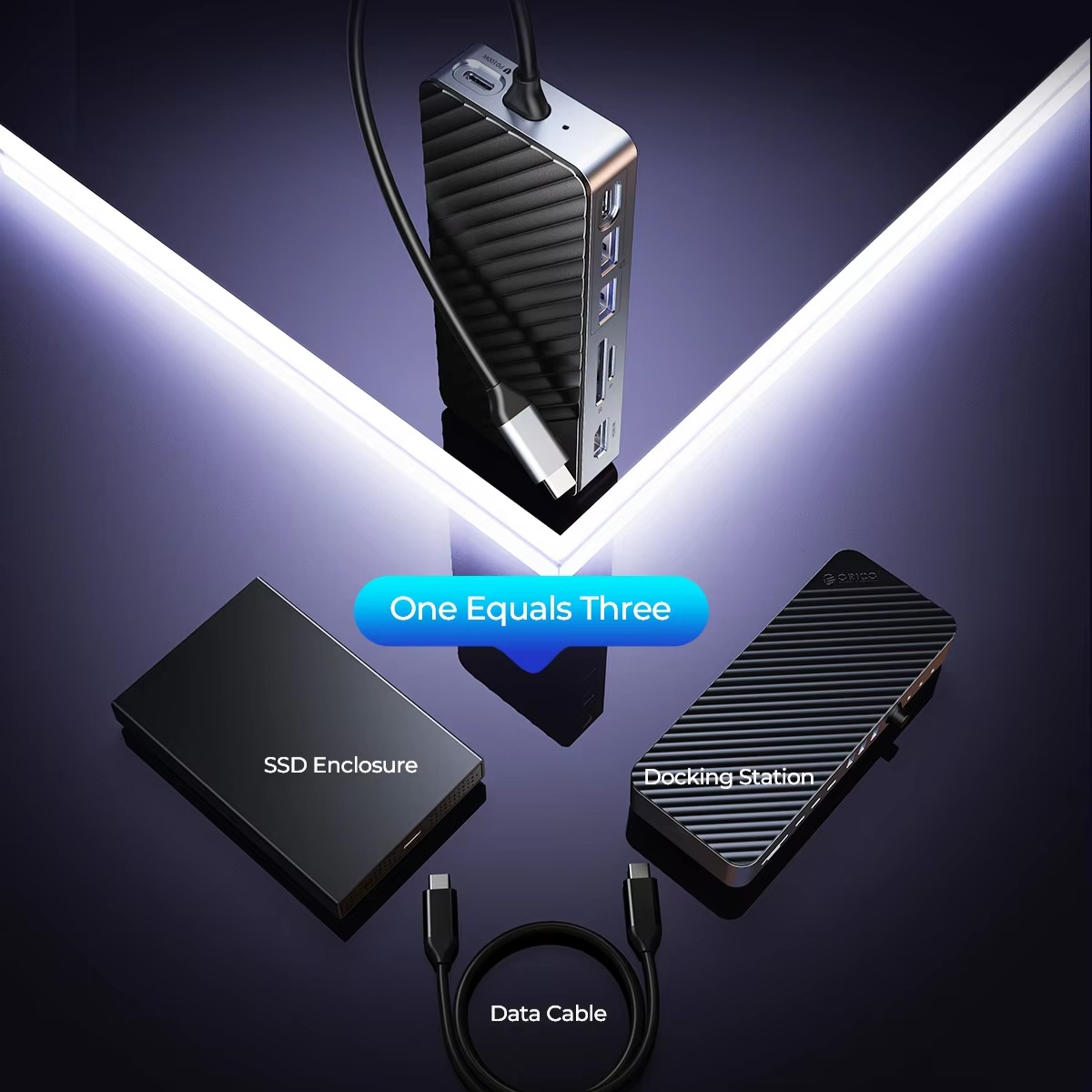 Skanto | Ultimate USB-C Laptop Docking Station with Integrated SSD Enclosure
