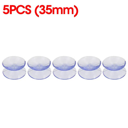 Skanto | 5/20PCS Double-Sided Plastic Suction Cups - Non-Slip Clear Vacuum Suction Cups for Glass, Car Windows, Tabletops, DIY Soap Holder