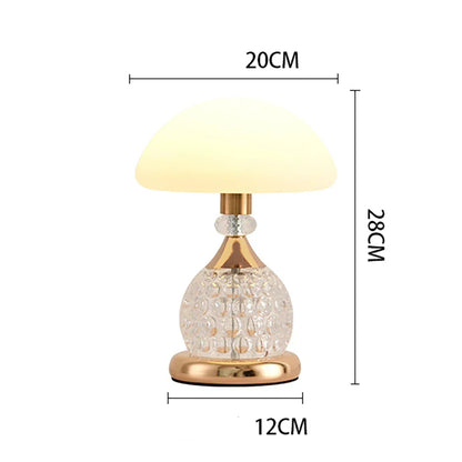 Decorative LED Mood Light – Crystal Table Lamp with Mushroom Design, Vintage Decorative Lamp for Living Room or Bedroom | Karnz