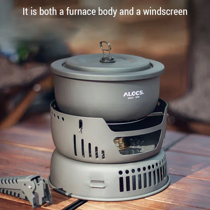 Skanto | Portable Outdoor Cookware Set – Lightweight Camping Cookware with Windscreen