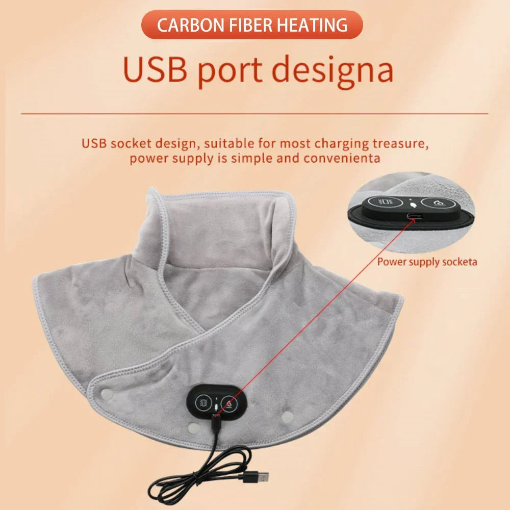BowLift | Warm Neck and Shoulder Massager USB Heating Cushion with Vibration