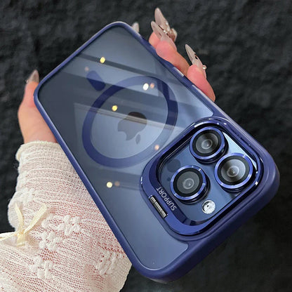 Skanto | Shockproof Magnetic Magsafe Phone Case Stand Glass Lens Protector Cover