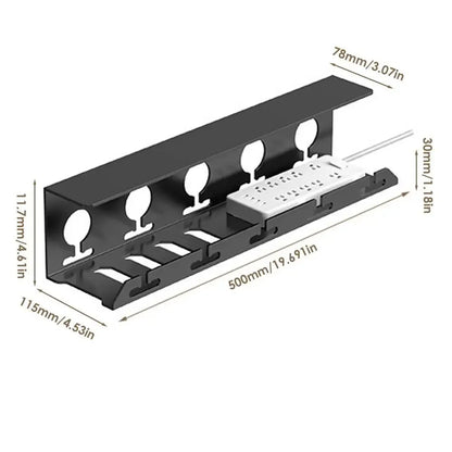 BowLift | CableFixx Cable Channel | Self-adhesive & Durable | For organization under the desk