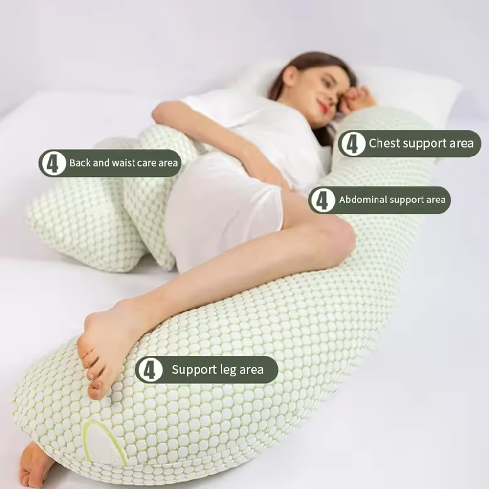 Skanto | ComfyMama U-Shaped Pregnancy Pillow – Full Body Support & Washable Cover