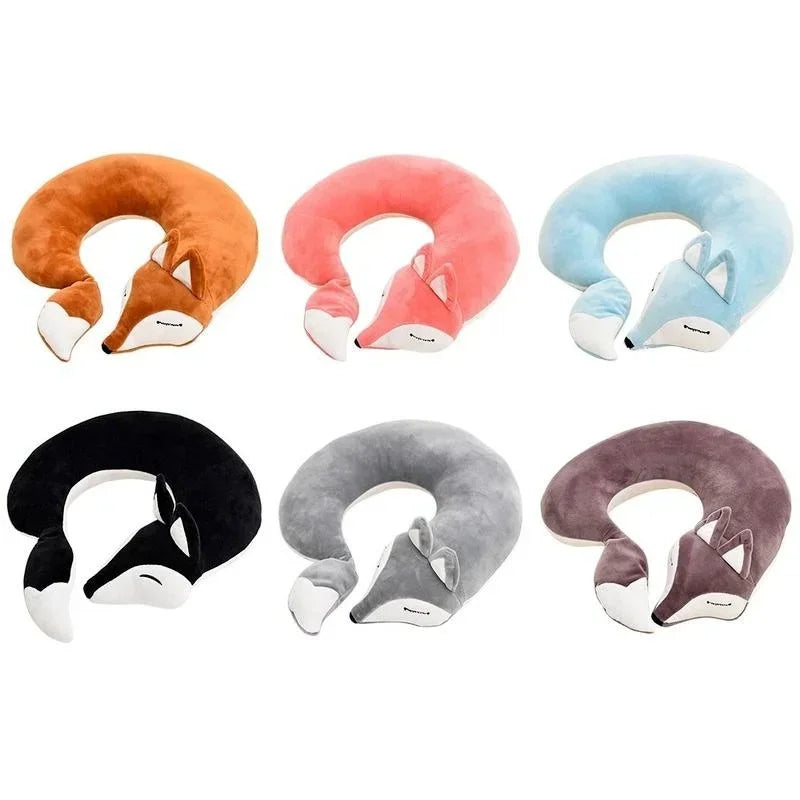 BowLift | ReiseFuchs Neck Pillow | Super soft & Ergonomic | Cartoon Fox Design | For Children & Adults