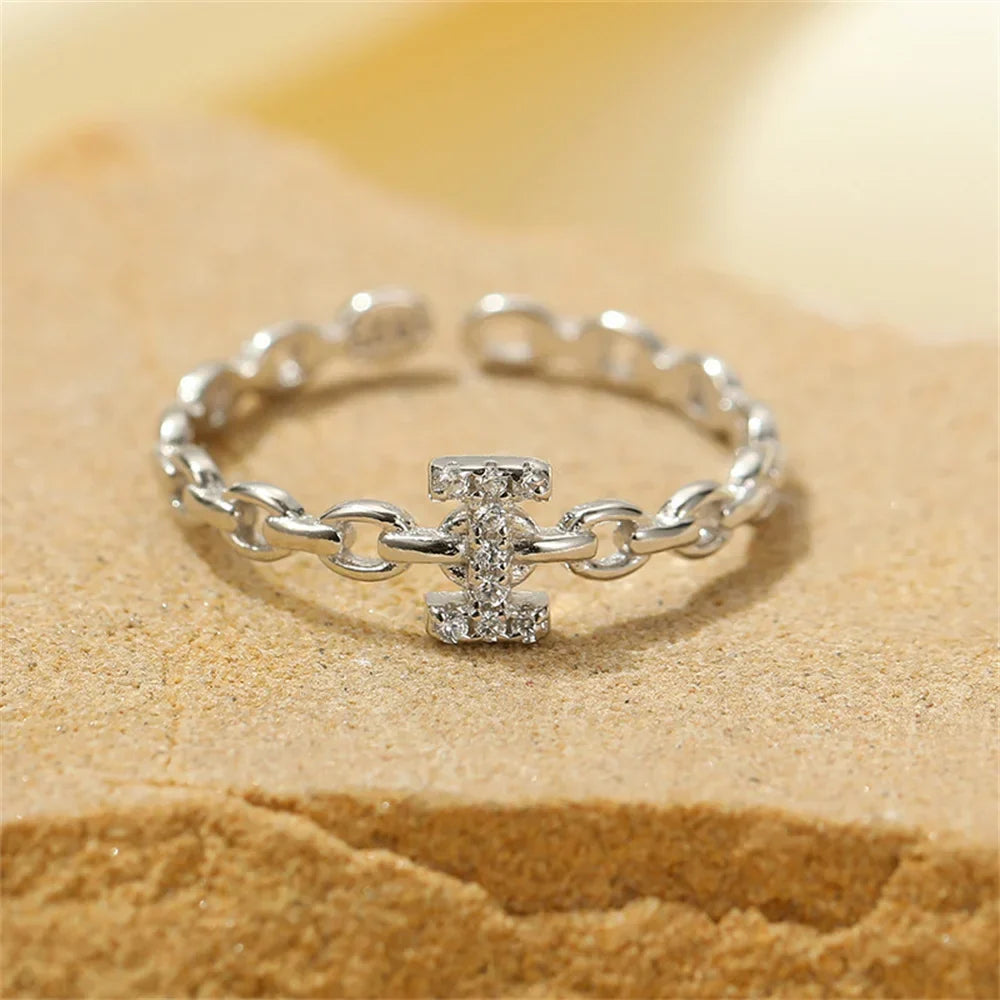BowLift | Dainty Diamond Letter Initial Ring