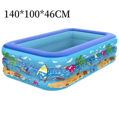 BowLift | Luftolino Inflatable Children's Paddling Pool | 110–180 cm | Extra Thick PVC | Cartoon Design for Garden & Balcony