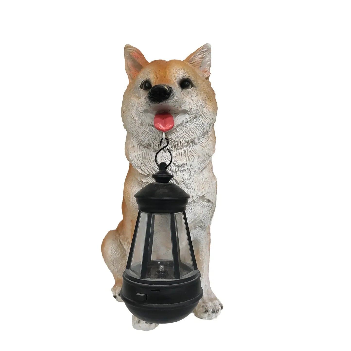 Skanto | Solar-Powered Resin Dog Statue Lamp