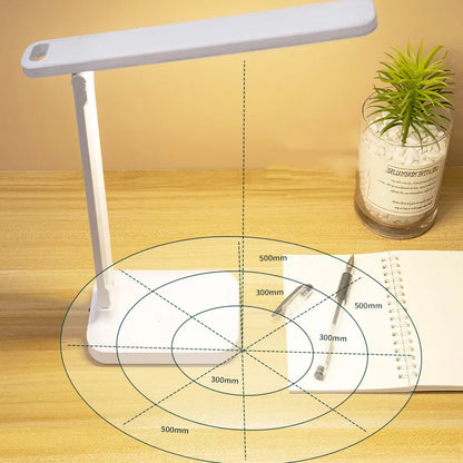 6000mAh rechargeable LED table lamp USB 3-color steplessly dimmable desk lamp Touch foldable eye-caring reading night light