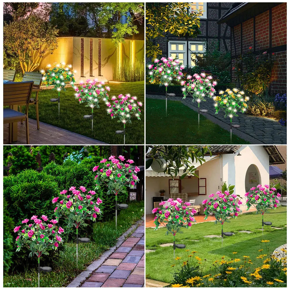 BowLift | Solar Garden Lamp Lumosia | LED Azaleas | Weatherproof & Wireless | 8h Light Time