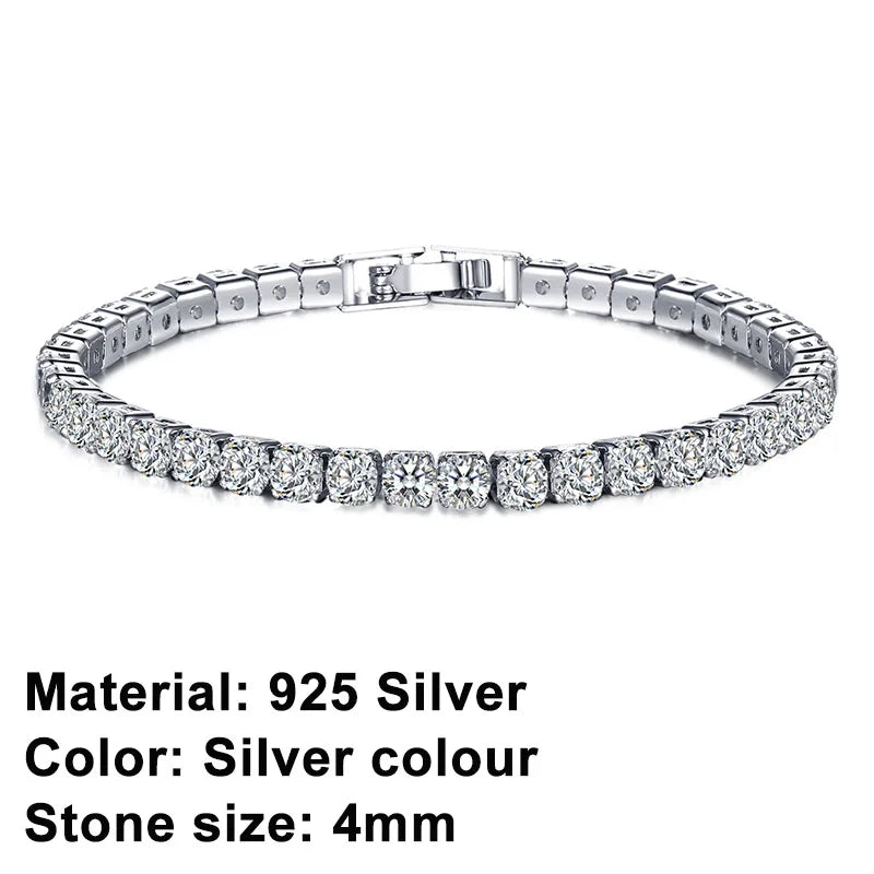Brehn | Tennis Bracelet – Shine with Attitude: Sterling Silver Elegance and Hip-Hop Flair!