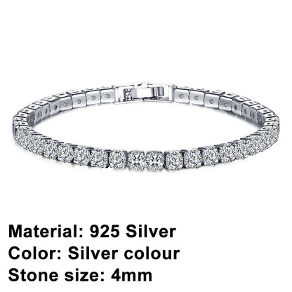 Brehn | Tennis Bracelet – Shine with Attitude: Sterling Silver Elegance and Hip-Hop Flair!