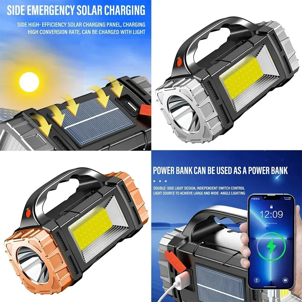 Skanto | Solar Power Bank with Flashlight – All-in-One Emergency Power