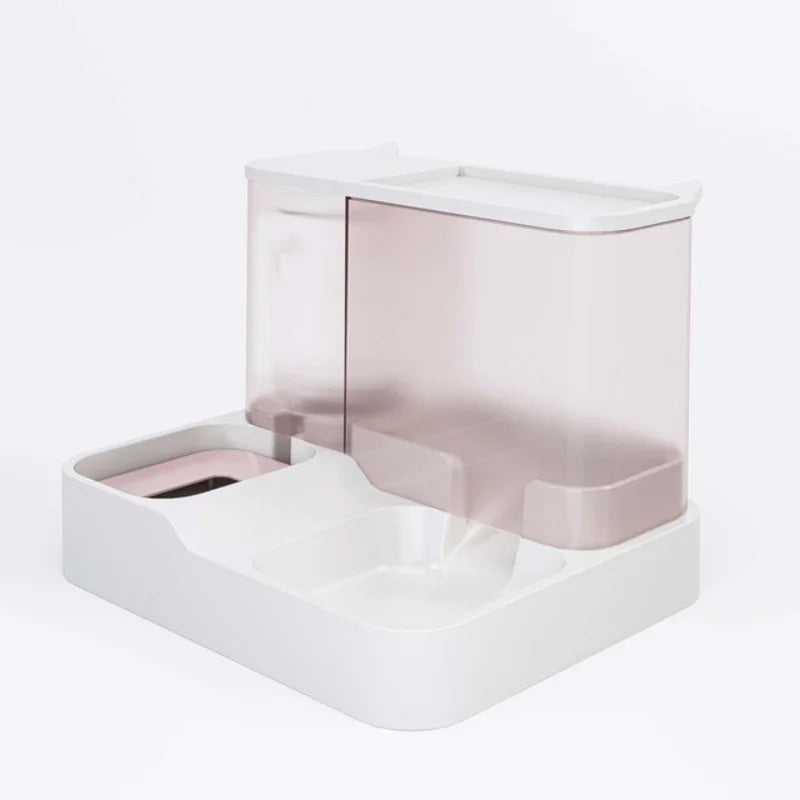 Skanto | Large Capacity Automatic Cat Feeder with Water Bowl - Wet & Dry Separated Pet Food Dispenser - Practical Pet Supplies